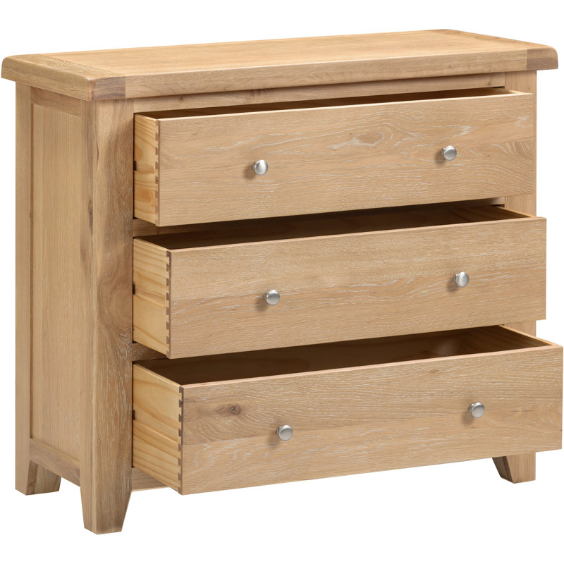 Windsor 97 cm W Chest of 3 Drawers, Brown