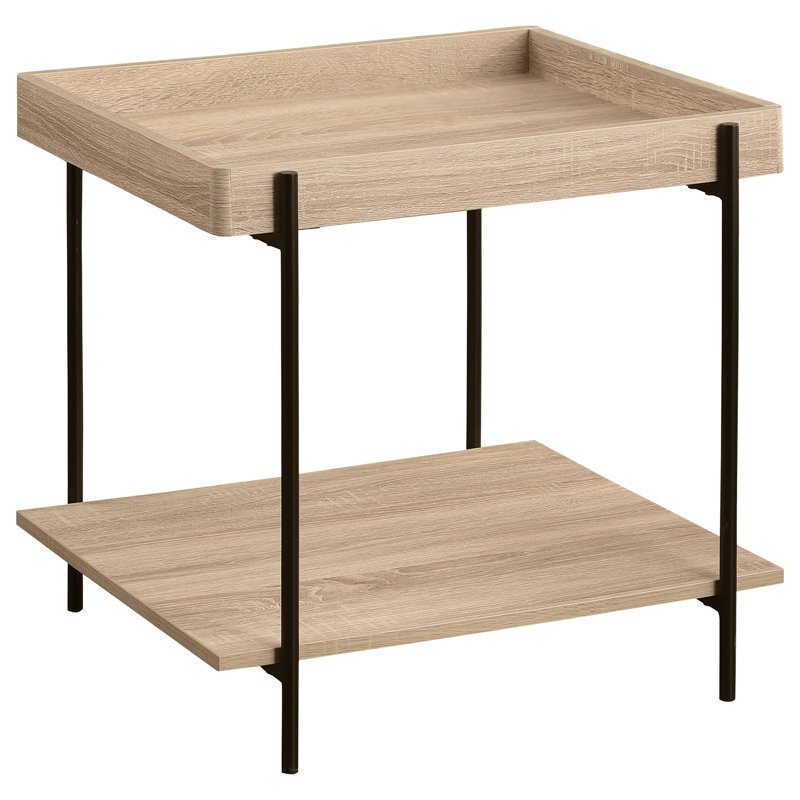 Table de bout carrée en bois d'ingénierie