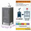 Meuble-lavabo simple 18 po avec plateau en céramique-120143685