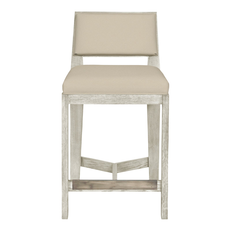 Scoville By Thom Filicia Upholstered Counter Stool with Solid Wood Frame, Wrenn, Lin Tuck