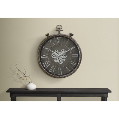 Round, Gear Mechanism, Large Oversized, Wall Clock