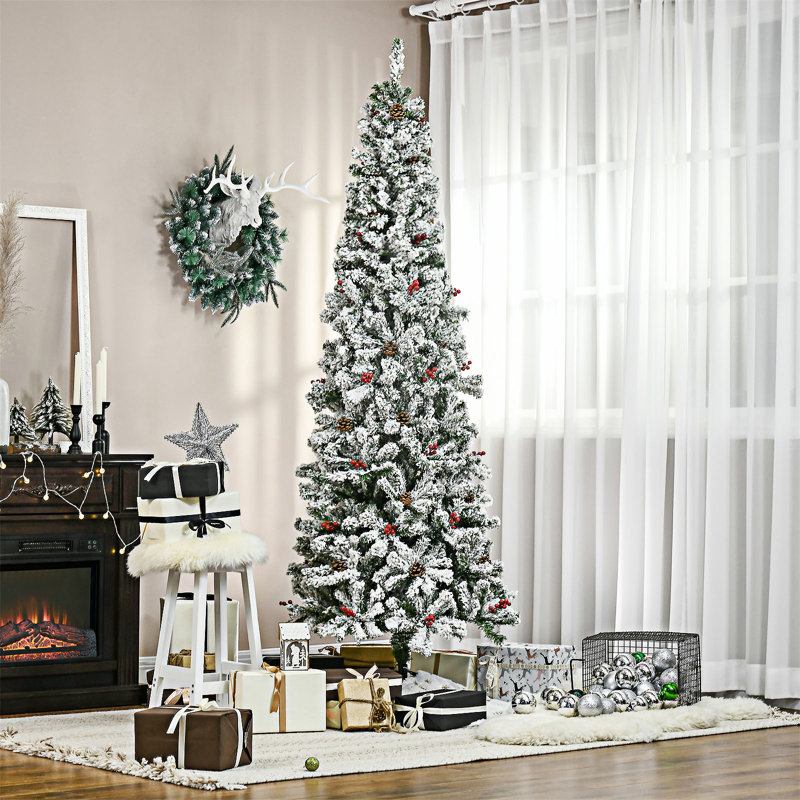 Arbre de Noël artificiel enneigé, 7'5"