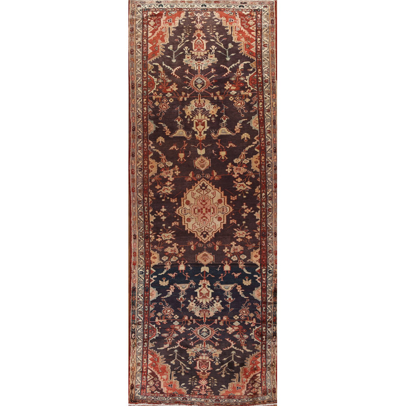 Tapis de couloir rétro en laine Hamedan