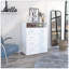 Four Drawer Dresser, Superior Top, One Open Shelf, White-1116013515