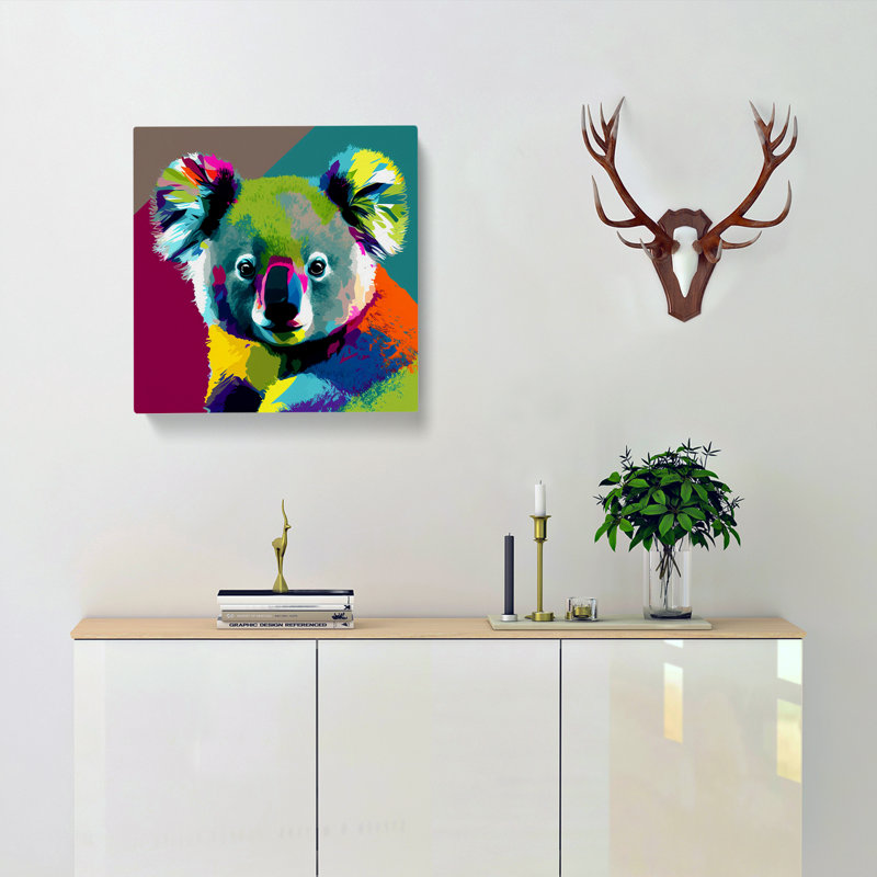 Koala Bear Pop Art - Wrapped Canvas, 35cm H x 35cm W x 3cm D