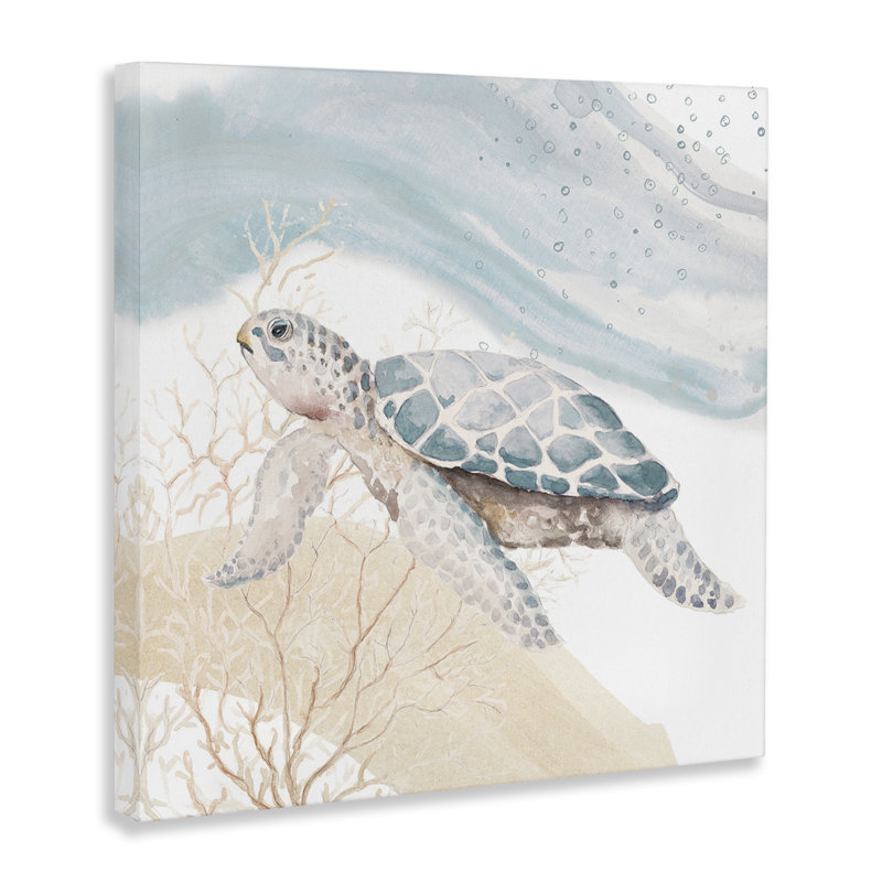 «Natation aquatique tortue» par Patricia Pinto, H 36 po x l 36 po
