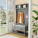 Hall Tree 34.3'' Wide with Bench and Shoe Storage