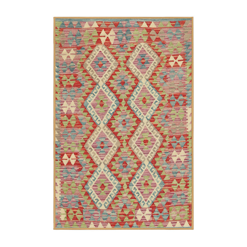 Tapis contemporain orange, Rectangle 5 pi x 7 pi