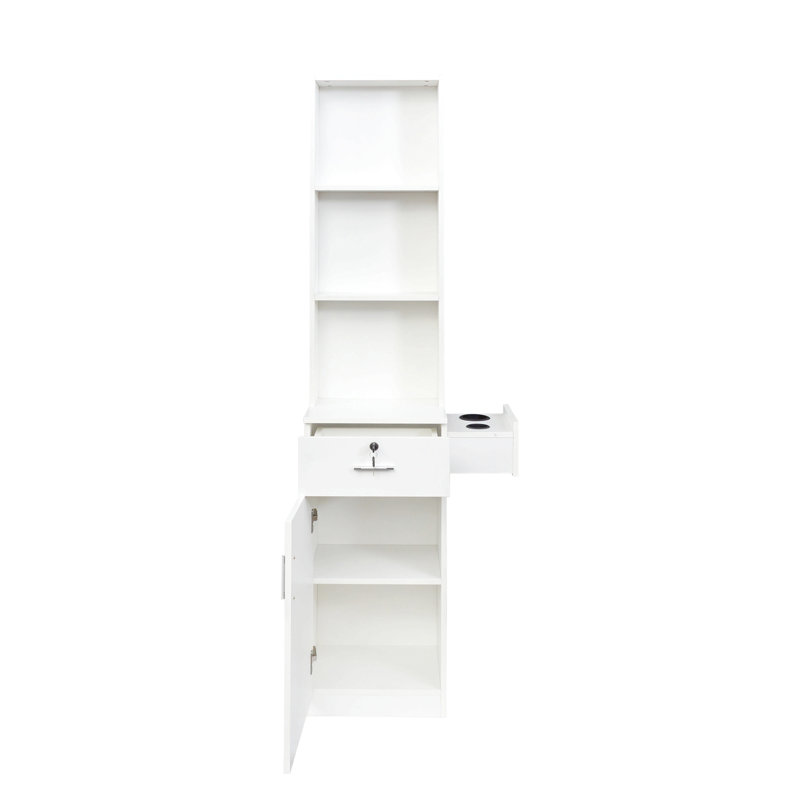 Modern Simple Hair Desk, Multi-Layer Storage, Large Storage Space, White