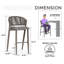 Tabouret d'extérieur avec coussin Brasia-88989302-88989303