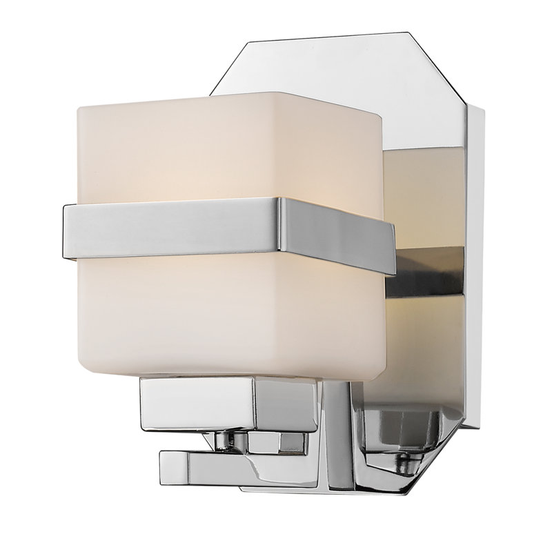 Appliquee à bras 1 lumières Gerke, Chrome