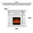 French retro-style simulated fire electric fireplace-771392273