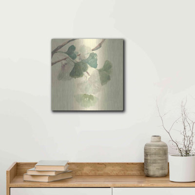 Luxe métal Art «Gingko Leaves I» par Chris Paschke, «Gingko Leaves I» par Chris Paschke