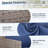73.2 Inch Outdoor Patio Sofa, 3-Seat Rattan With Blue Cushions For Balcony Or Porch Comfort-241386068