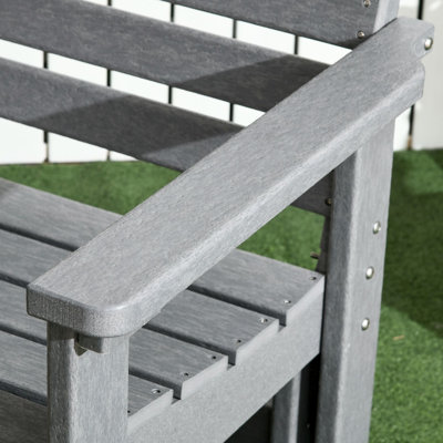 Outdoor Glider Bench For 2 Persons, Patio Swing Chair, Gray Frame, Backyard Garden Porch Rocking Chair - 2 With Frame