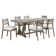 Hutton 7-Piece Rectangular Dining Table Set Coastal Grey