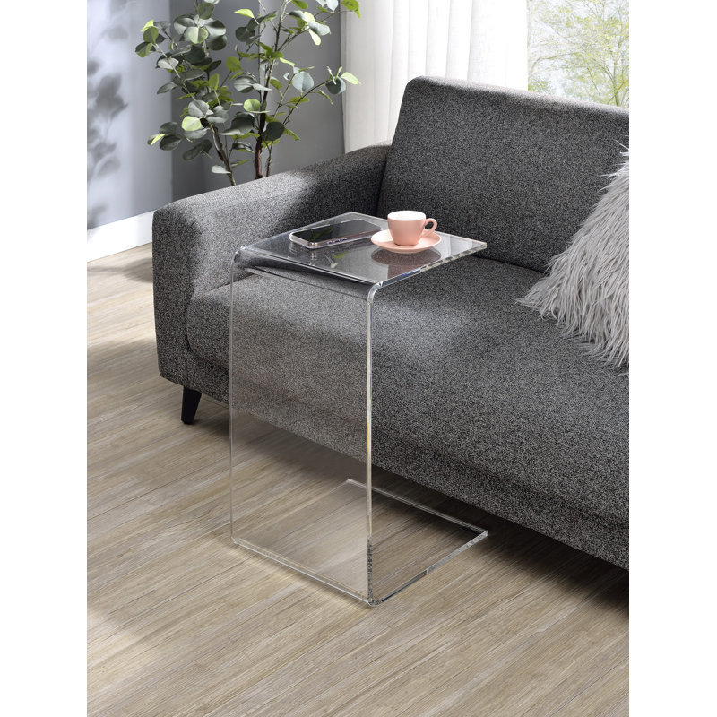 Acrylic C Shape Accent Table - Set of 2