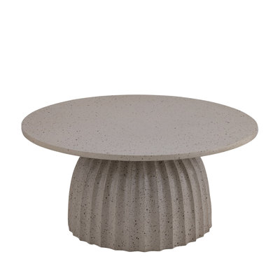 Aluminum Coffee Table W/Chisel Texture Base