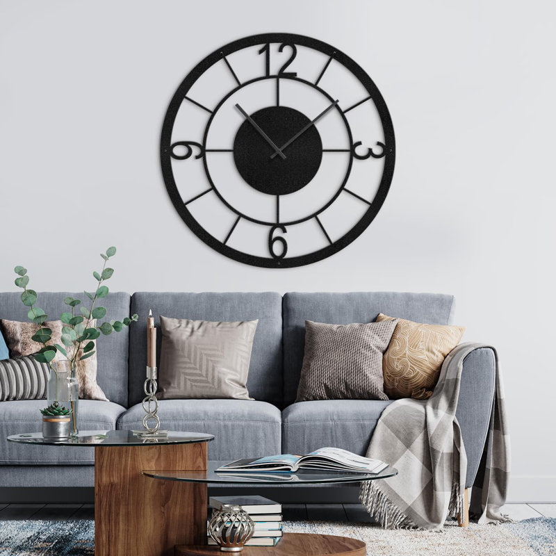 Metal Wall Clock, 16" W x 16" H