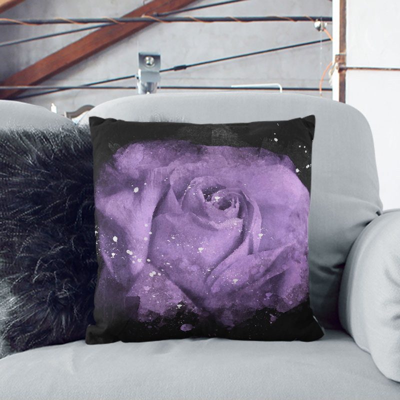 Lone Paint Splash Cushion with Filling, 55cm H x 55cm W x 20cm D, Stone