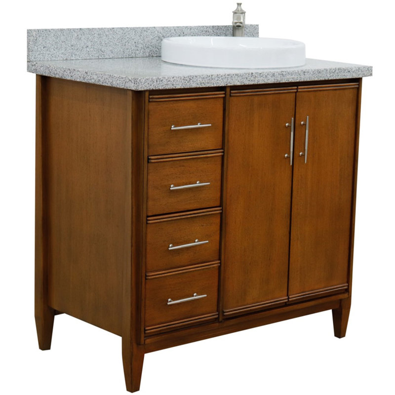 Ensemble de meuble-lavabo simple 37 po, gris