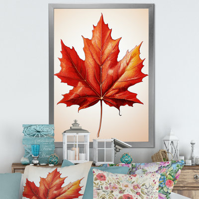 «Orange Maple Leaf Beauty I», art mural érable