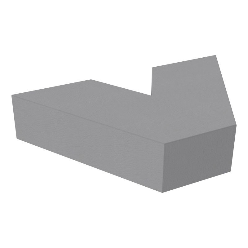 Novelty Kids Soft Seating, 12" H x 59.25" W x 36" D, Cool Gray