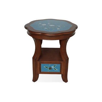 Table de bout moderne en bois massif et en bois manufacturé