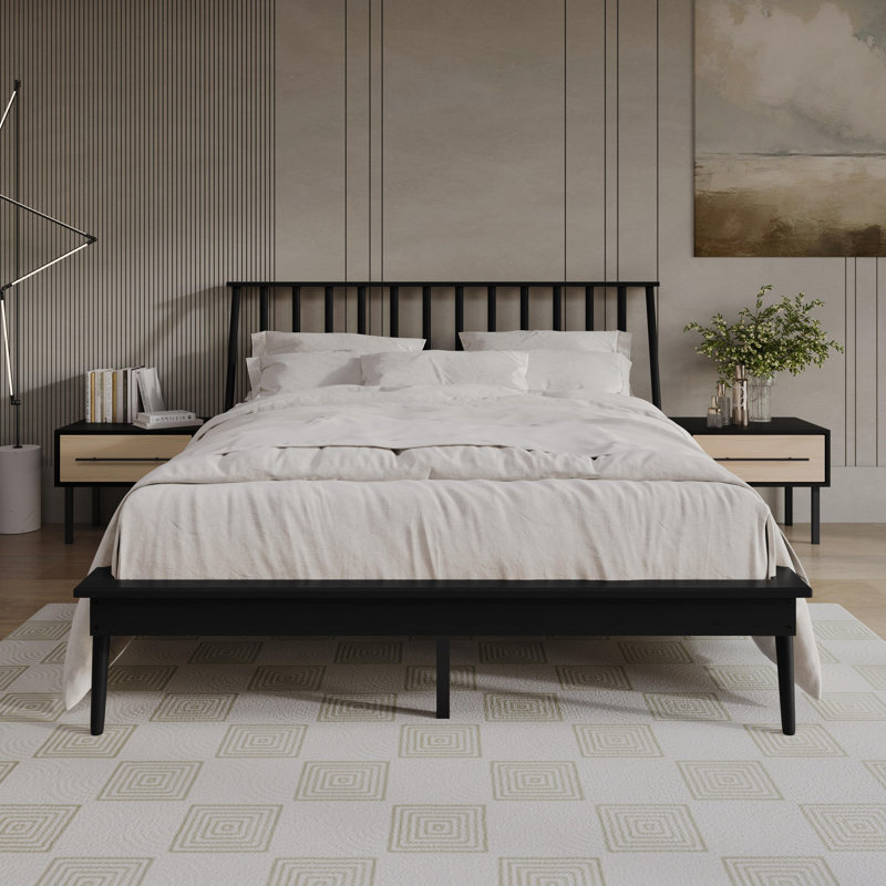 Kierin 3 Piece Bedroom Set, Twin, Black