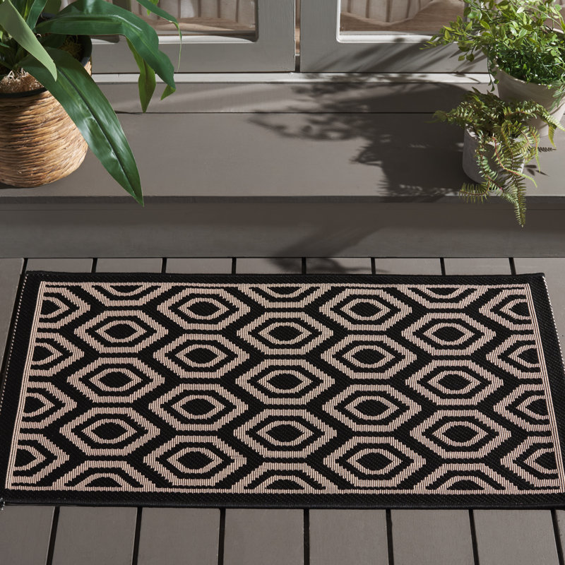 Deedrick Performance Geometric Indoor/Outdoor Area Rug, Rectangle 2' x 3'7"
