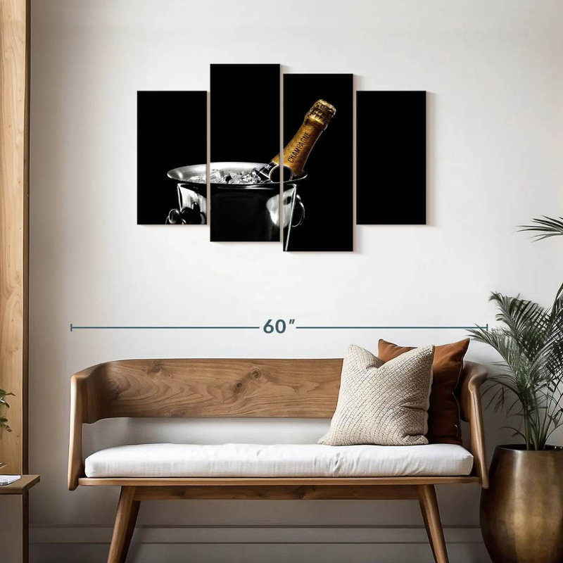Yarlin Champagne In Ice Bucket, 27" H x 43" W