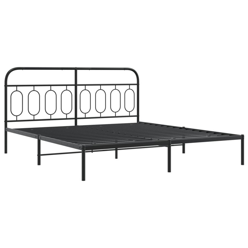 McTeer Metal Bed, Black, 183 Cm X 213 Cm