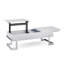 Table basse blanche brillante et chromée avec plateau relevable-1074943495