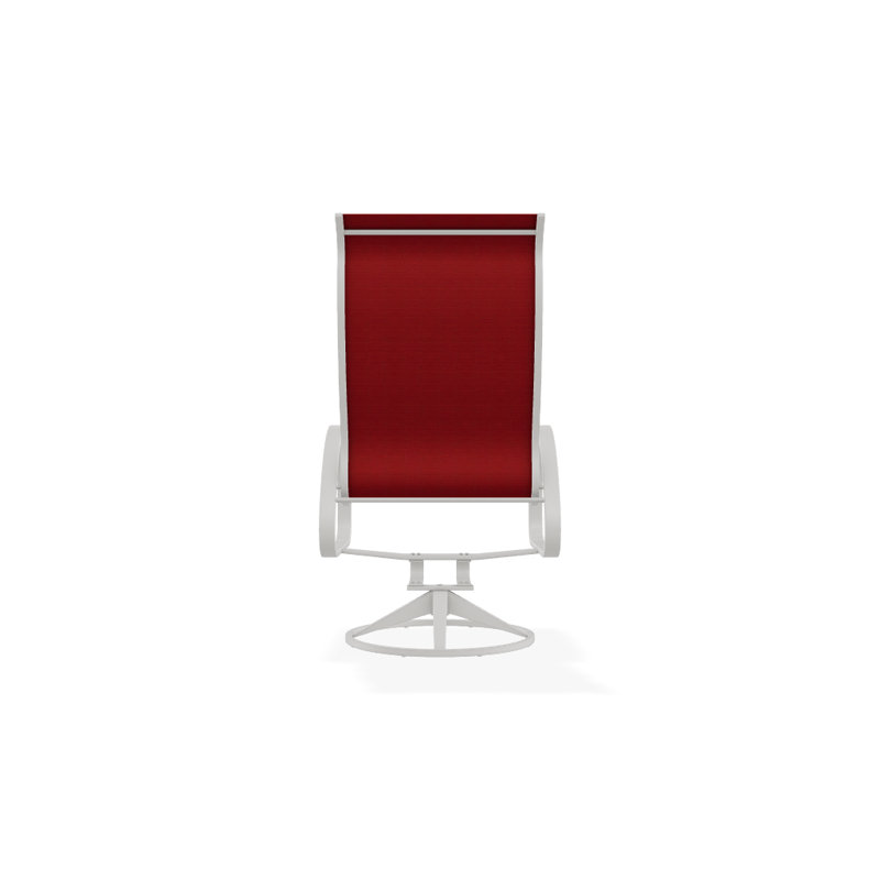 Aruba 1 Outdoor Dining Armchair, Textured Snow, Red 1D Sunbrella®