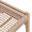 Chaise longue OMI en acacia et coussin beige