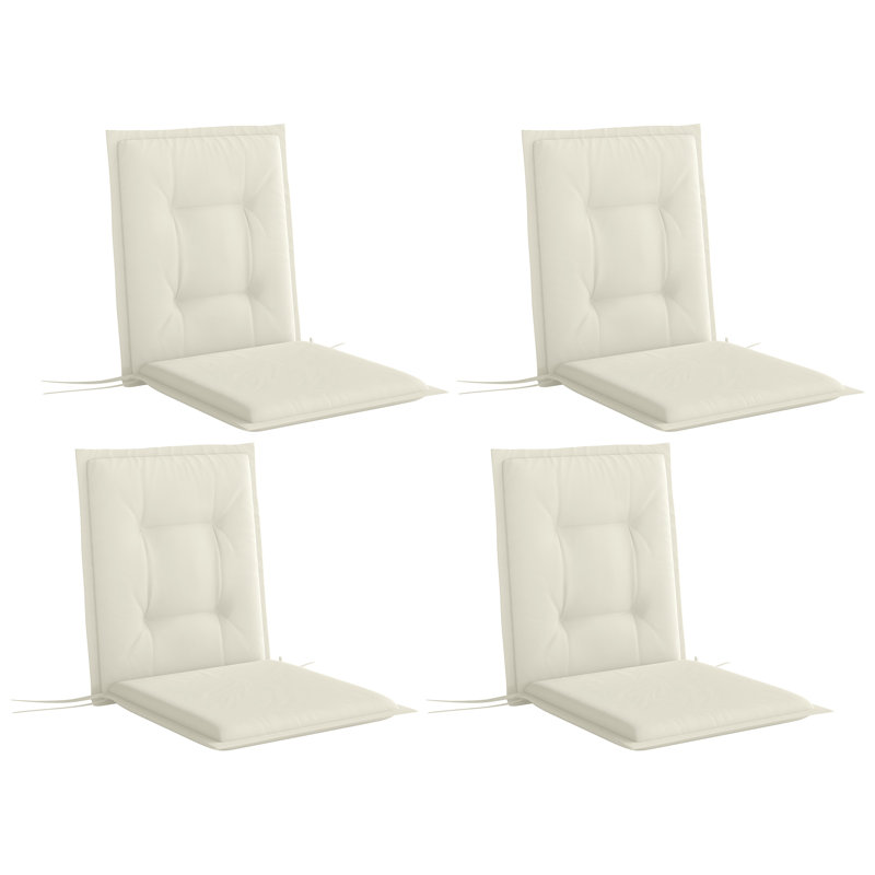 Outdoor Seat Cushion Set, White