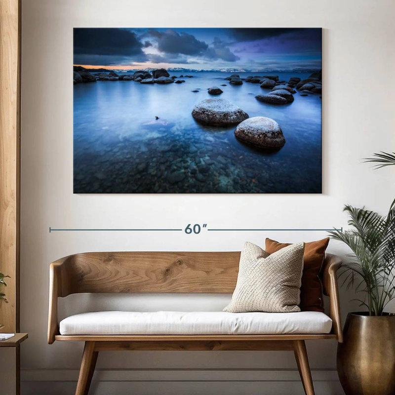 Alvord, eaux calmes au lac Tahoe, H 34 po x l 51 po