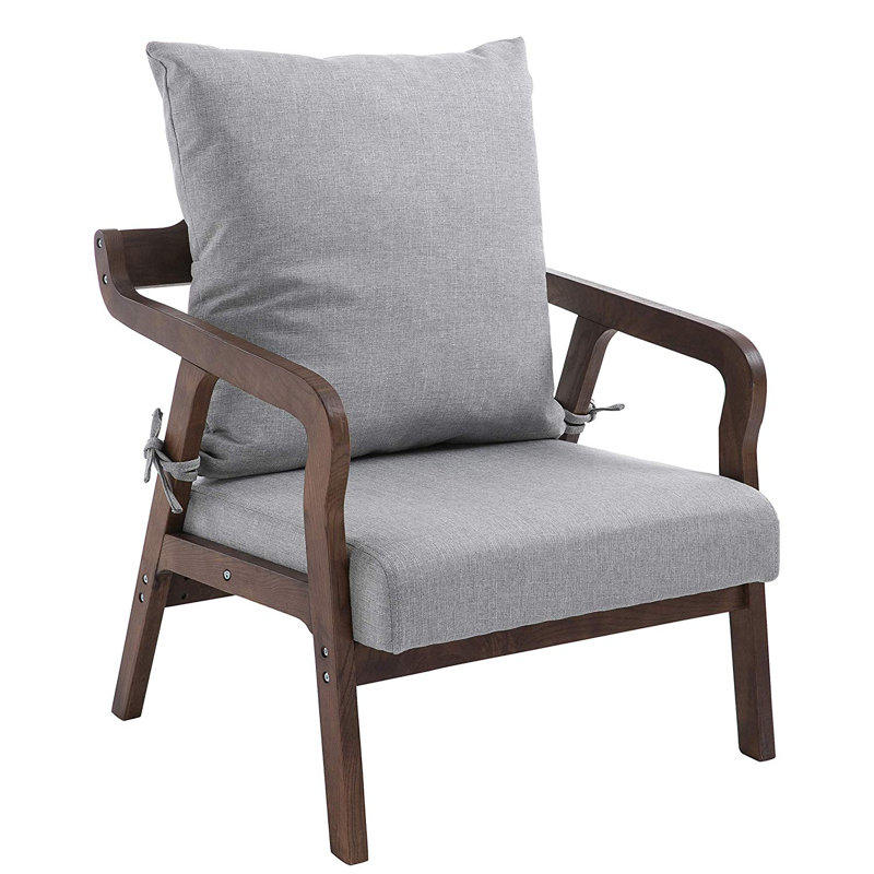Huffman Upholstered Armchair, Grey