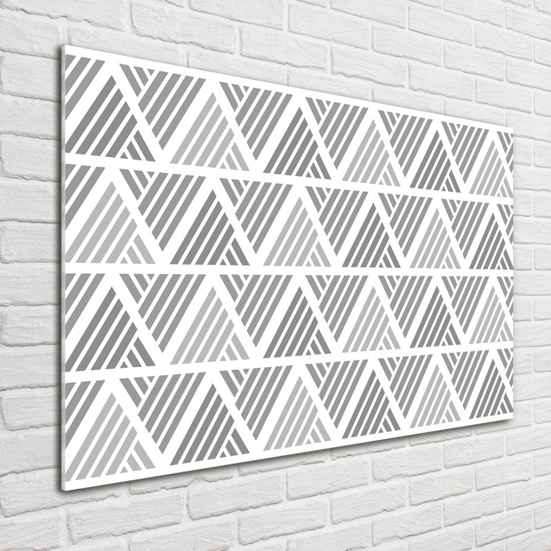 Glass Print Wall Art 100X70cm Image Printed On Glass Decorative Wall Picture Behind Toughened / Tempered Safety Real Glass For Kitchen & Living Room Theme:Geometric Background