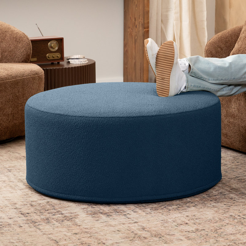 Repose-pieds avec repose-pieds Natacia, Bleu marine, H 16 po x l 36 po x P 36 po