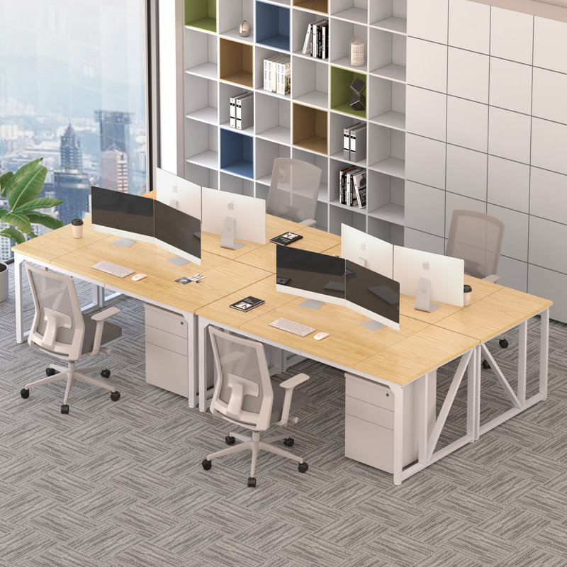 Computer Desk, Yellow/White