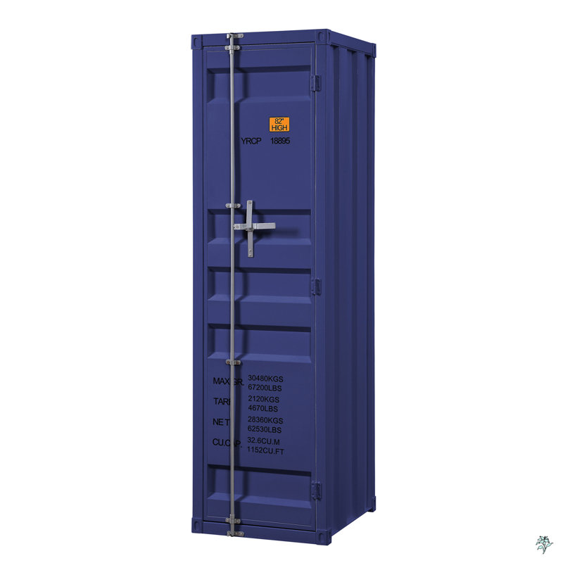 Garde-robe avec serrure de contenant pleine longueur, Bleu
