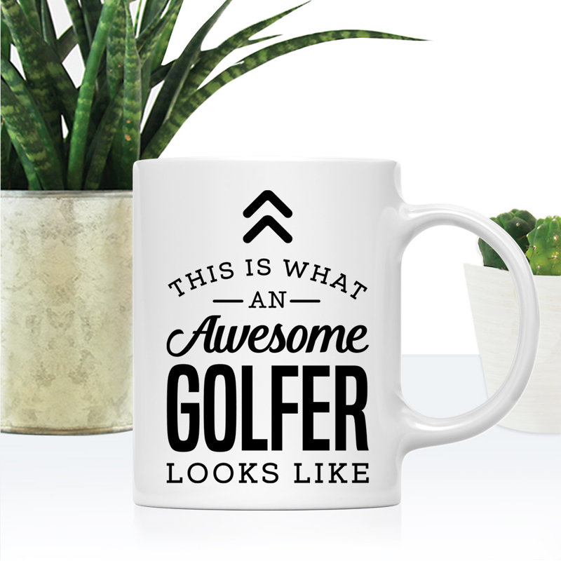 Tasse à thé en céramique, This Is What Awesome, Apparence de golfeur