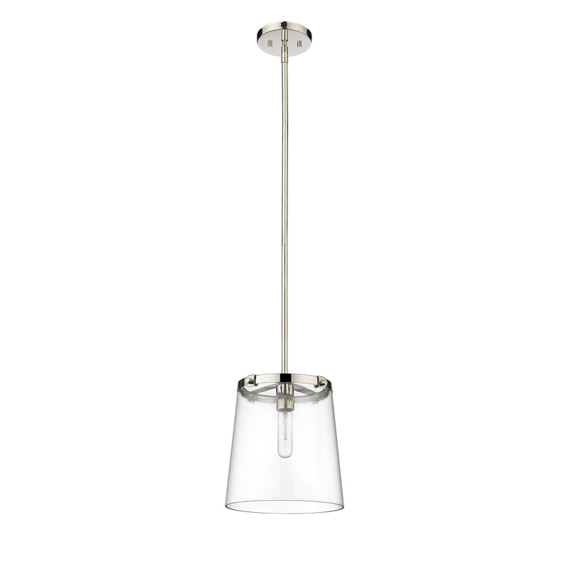 Seden 1 - Light Single Pendant, Polished Nickel, 93" H x 10" W x 10" D