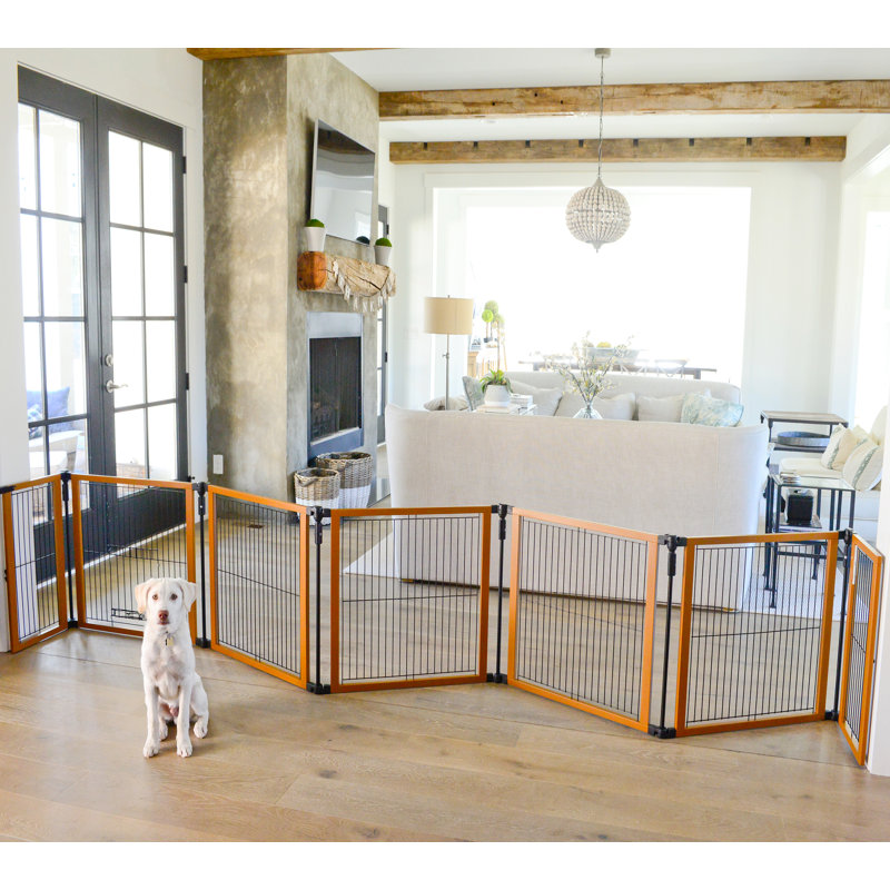 Diaz Free Standing Pet Gate With Door