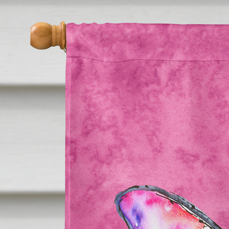 Drapeau de maison 40 po x 28 po Niehaus, Rose