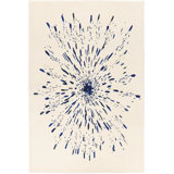 Paint Hand Tufted Area Rug in Blue