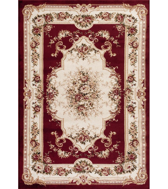 Tapis intérieur / extérieur oriental rouge Blocher, Rectangle 10 pi x 13 pi