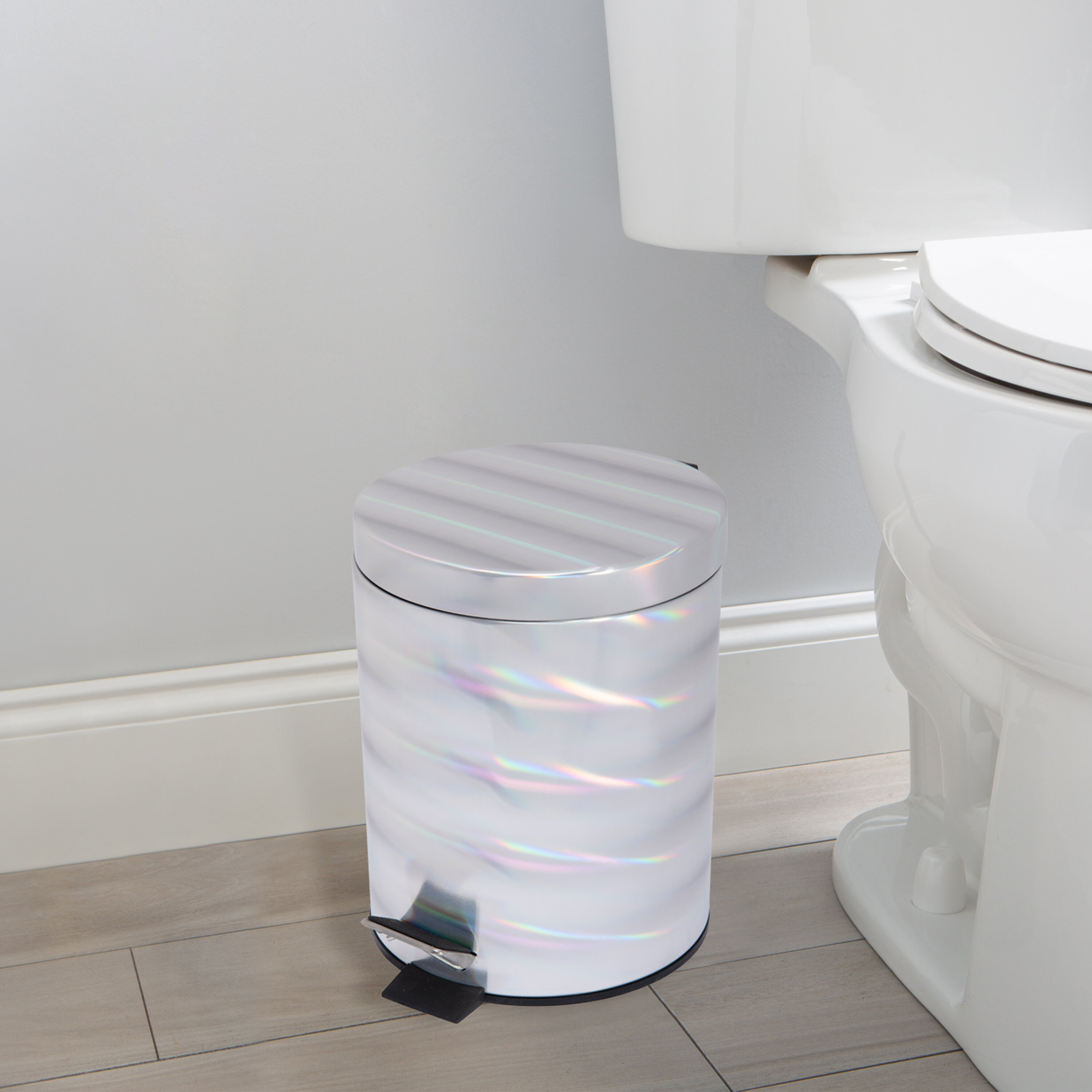 Nine Stars 1.85 Gallon Trash Can, Plastic Motion Sensor Bathroom