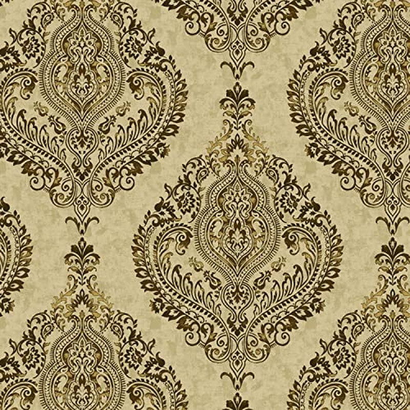 Grand tissu de couture couleur damassé Chai 100% coton Waverly de 45 po par The Yard